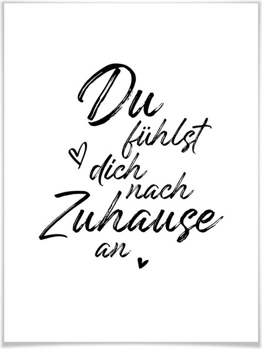 Produktbild Trenddeko Du fühlst dich nach Zuhause an (120 x 150 cm)