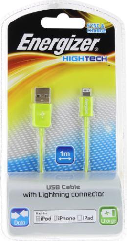 Immagine prodotto Energizer LCAEHUSYIPGR2 Cavo dati con connettore Lightning per Apple iPhone 5 verde (1 m, USB 2.0)