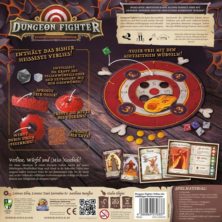Actual product image Horrible Guild HR046 - Dungeon Fighter: Chamber of malevolent Magma, 1-6 players, 10 years (DE Edition) (German, 1 - 6 Players)