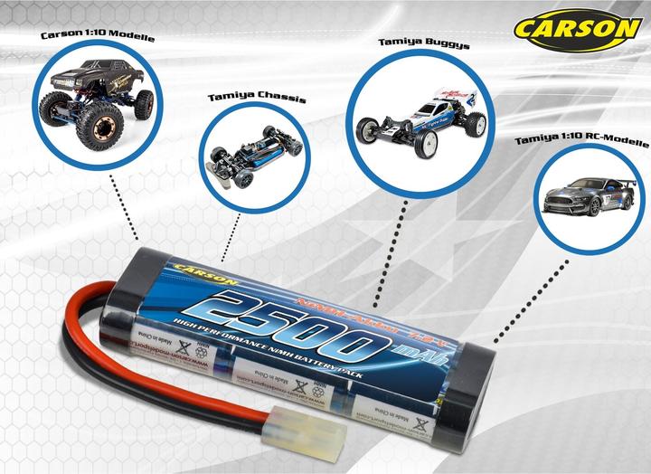 Produktbild Carson Akku Racing Pack 7,2V 2500mAh NiMH (7.20 V, 2500 mAh)