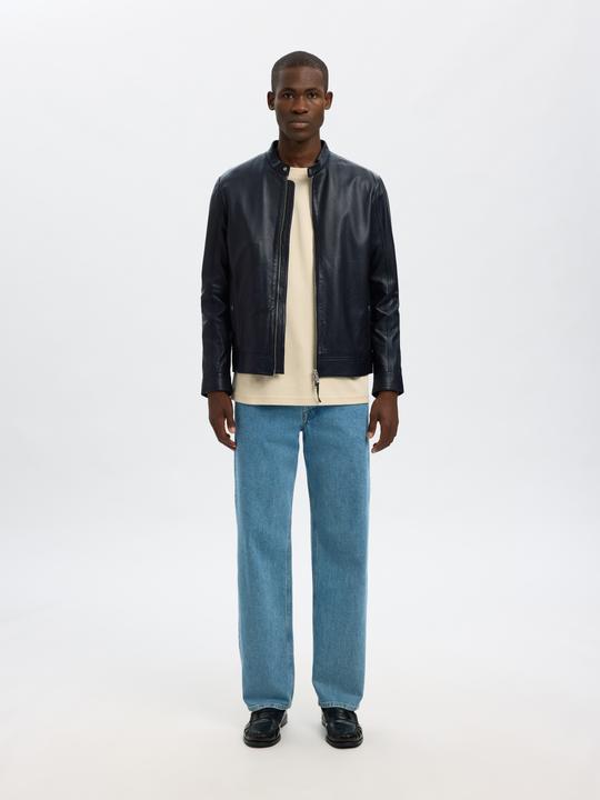 Actual product image Selected Classic leather jacket (L)