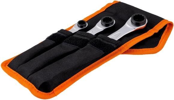 Produktbild Bahco 4-in-1 Knarren-Ringschlüsselsatz - 3-teilig/Tasche (19 mm)