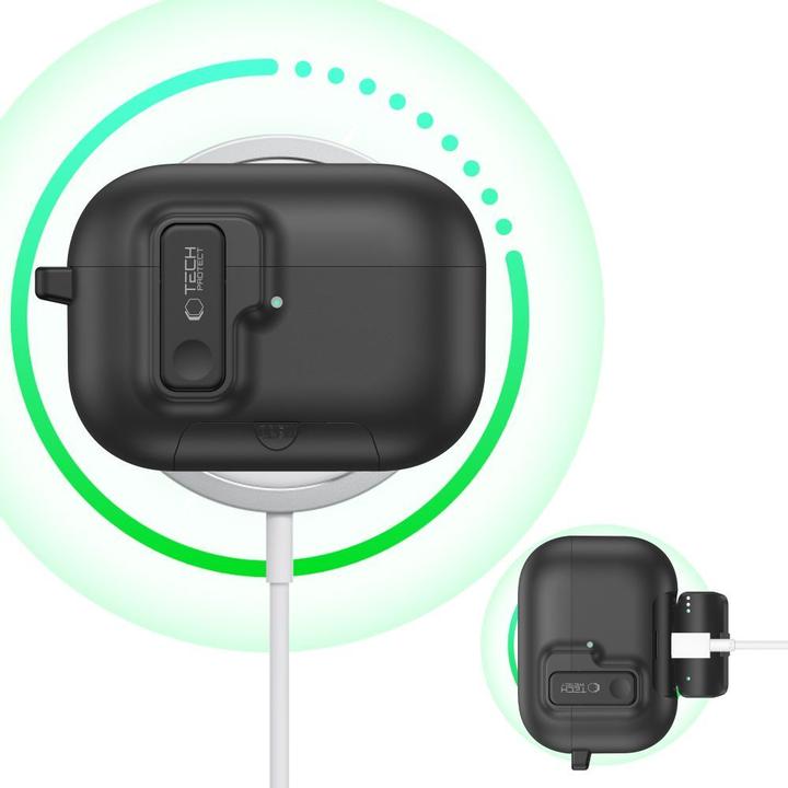 Productafbeelding 4Kom Tech-Protect Slim Haken Apple Airpods Pro 3 Schwarz (Hoofdtelefoon hoes)