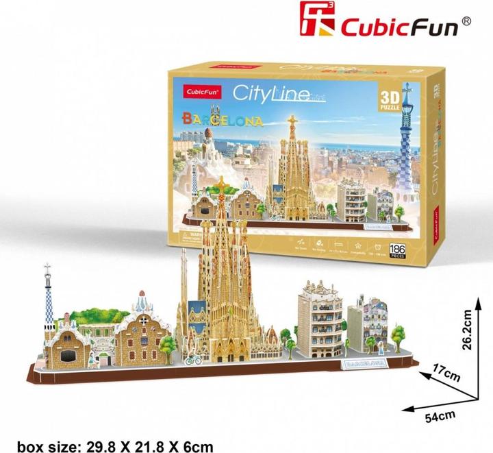 Produktbild Cubicfun CUBIC FUN Barcelona (186 Teile)