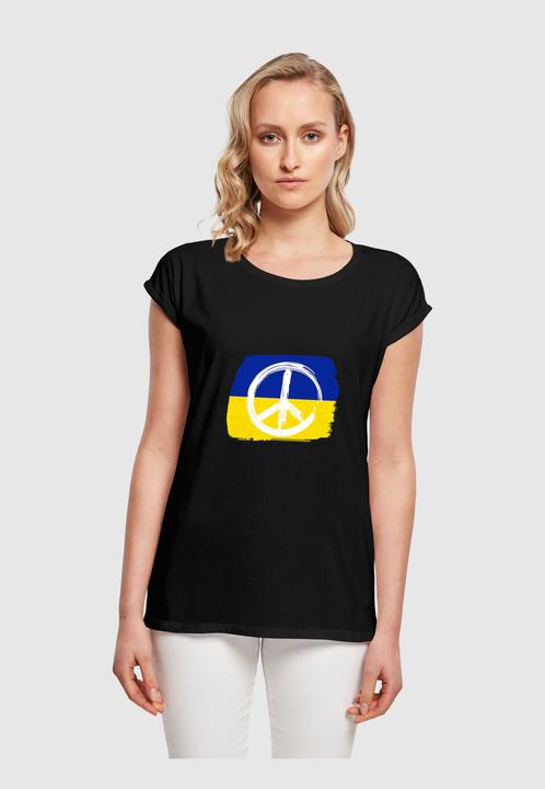 Produktbild Merchcode Ladies Peace - Flag Peace Basic T-Shirt - 173307 (L)