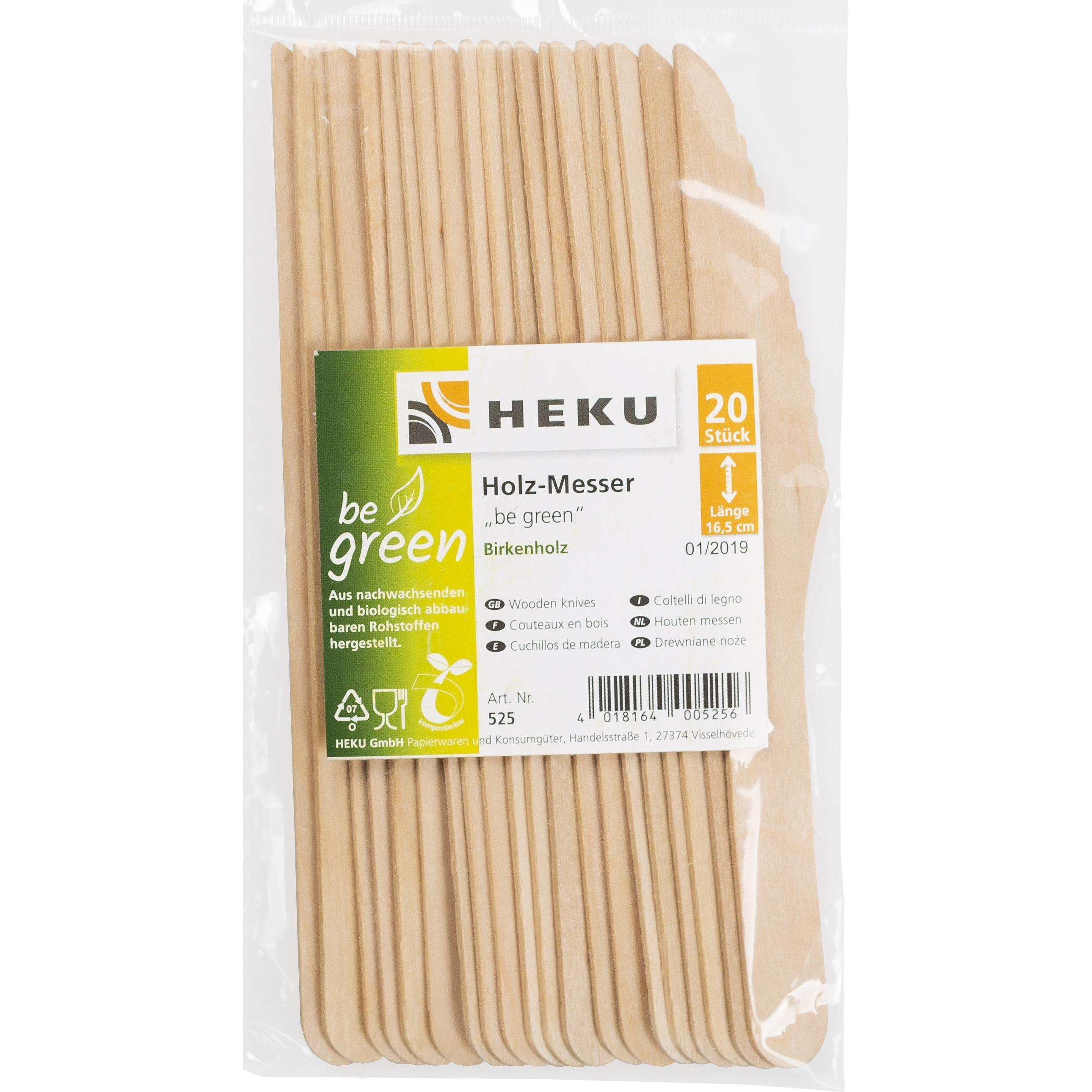 Heku, Einweggeschirr, Messer 20 Stück biologisch abbaubar Be Green (20 x)