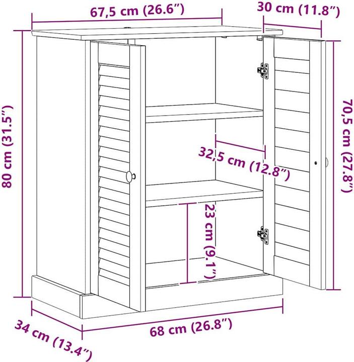Actual product image VidaXL Bathroom cabinet