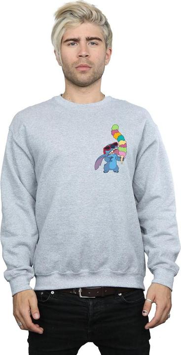 Actual product image Disney Mens Lilo And Stitch Ice Cream Sweatshirt (4XL)