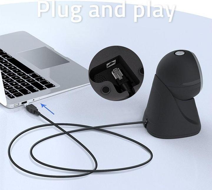 Actual product image Qoltec Desktop precision reader 1D barcode and QR scanner | 2D (1D barcodes, 2D barcodes, QR Code)