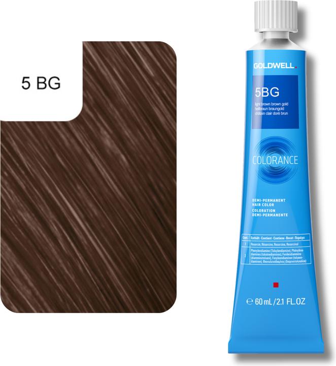 Actual product image Goldwell Colorance Tube Demi-Permanente (5BG Light Brown Brown Gold)