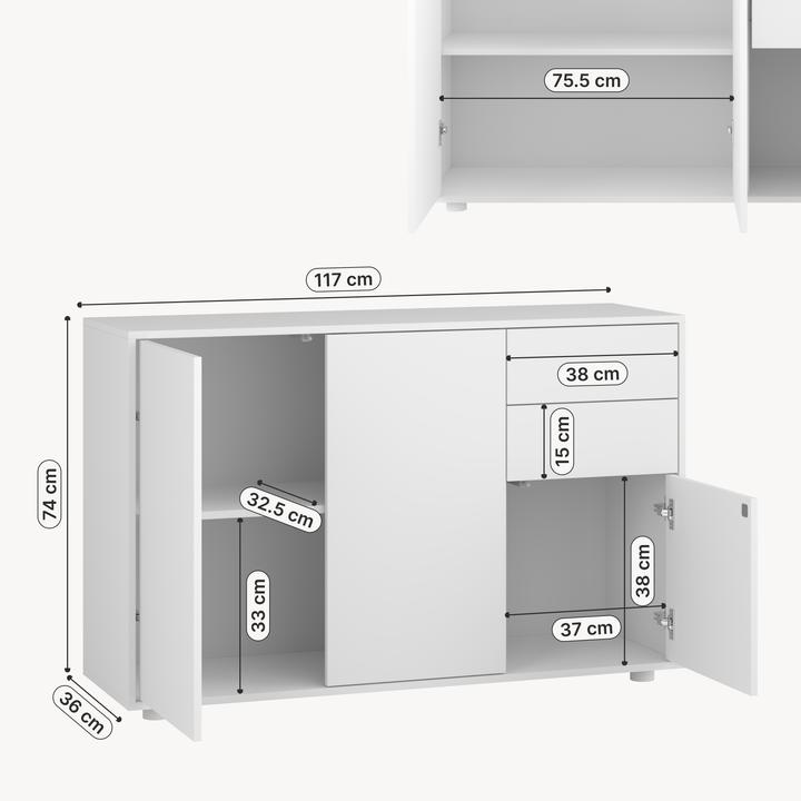 Image du produit En.Casa Paarl (117 x 36 x 74 cm)