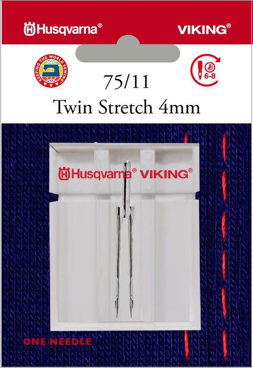 Immagine prodotto Husqvarna Ago doppio Stretch 75/11, larghezza 4,0 mm