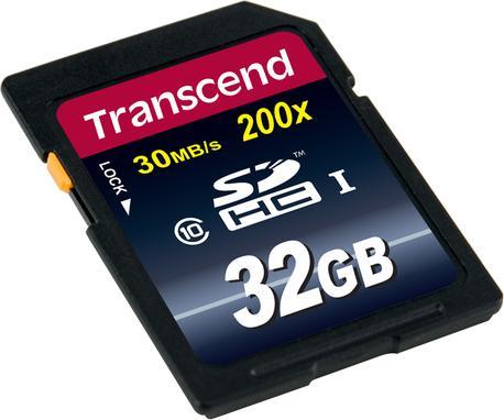 Image du produit Transcend SDHC 200x (32 Go, SDHC, U1, UHS-I)