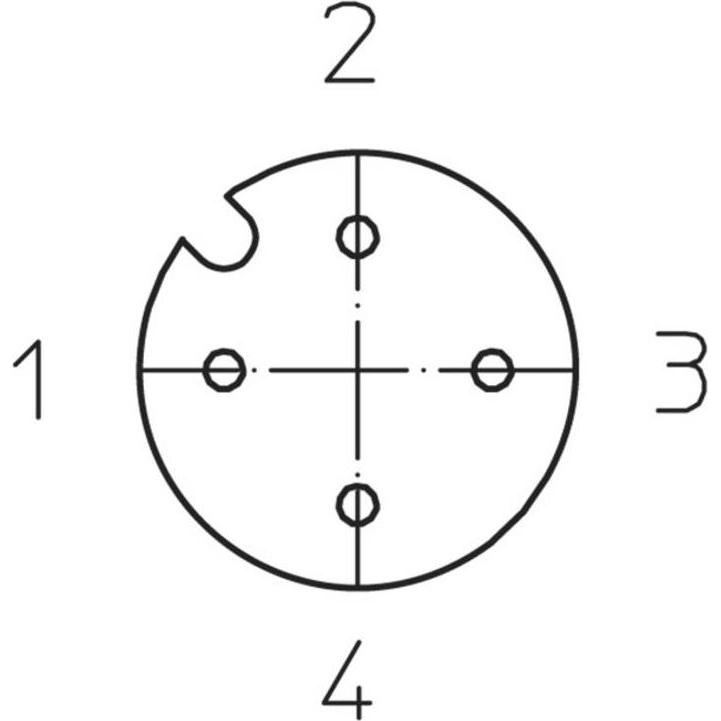 Lutronic 1069 Sensor-/Aktor-Steckverbinder, konfektioniert M12 Kupplung, gewinke, Elektronikkabel + Stecker, Schwarz