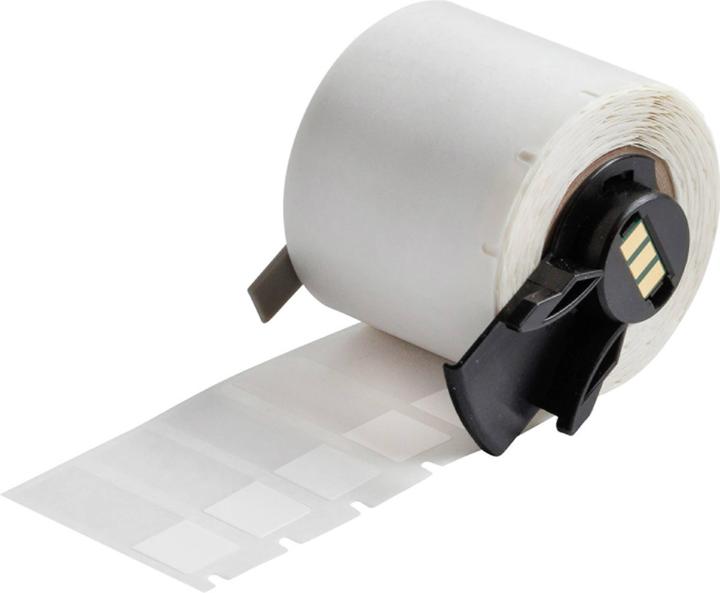 Brady M6-29-417, self-laminating vinyl, white/transparent, matt, 12.70 x 12.70 (38.10) mm, perm (4.60 cm)