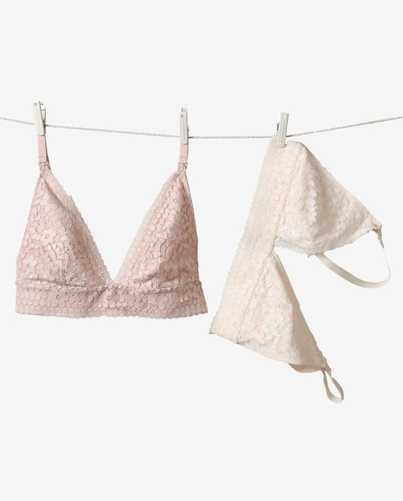 Produktbild Vertbaudet 2er-Pack Still-BHs mit Spitze, Triangelform ohne Formbügel (75 E)