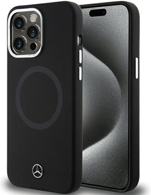 Actual product image Mercedes MEHMP15L23SCMK iPhone 15 Pro 6.1" czarny/black hardcase Silicone Bicolour MagSafe (Apple iPhone 15 Pro)