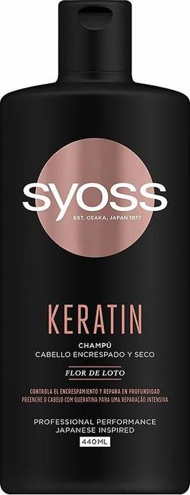 Produktbild Syoss KERATIN champú cabello encrespado y seco 440 ml (440 ml, Flüssiges Shampoo)