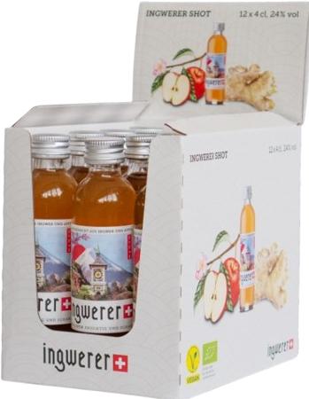Ingwerer SHOT liquore allo zenzero di Berna la scatola originale / (12 x 4 cl)