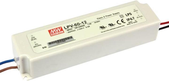 Produktbild MeanWell SCHALTNETZTEIL - 1 AUSGANG - 60 W - 12 V