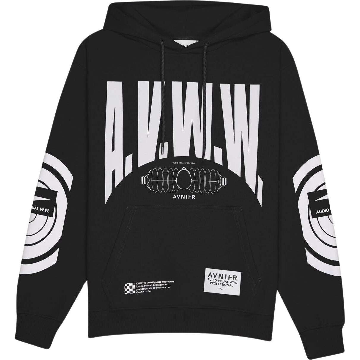 Avnier, Herren, Pullover, hoodie onset bootleg, Schwarz, (M)