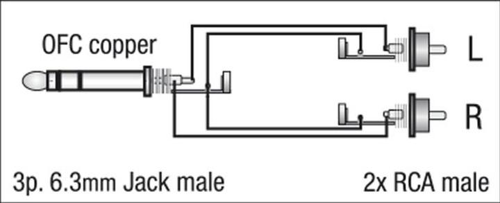 Image du produit DAP-Audio Fl35 (1.50 m, Câble jack 6,3 mm, Câbles Cinch)