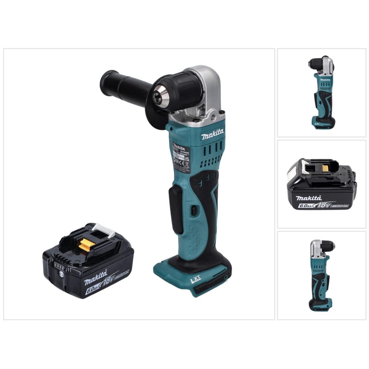 Makita, Bohrmaschine + Akkuschrauber, DDA 351 G1 Akku Winkelbohrmaschine 18 V 13,5 Nm + 1x Akku 6,0 Ah - ohne Ladegerät ...