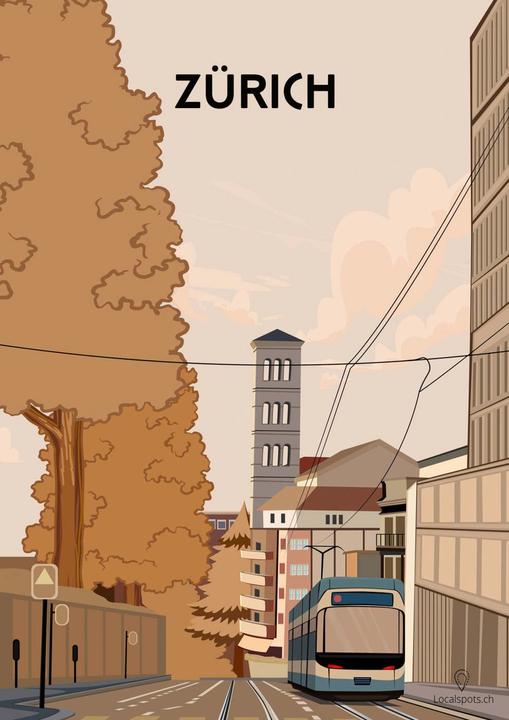Image du produit Plakativ Zürich Poster A2 (59,4 x 42 cm)