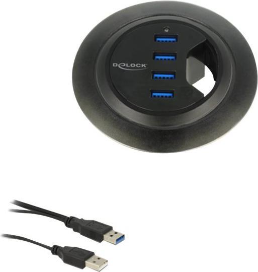 Produktbild Delock Tisch-Hub 4 Port USB 3.0 (USB-A, 4 Ports)