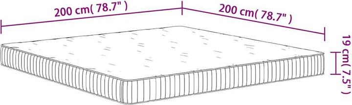 Image du produit vidaXL Jeronima (200 x 200 cm, Noyau de mousse)