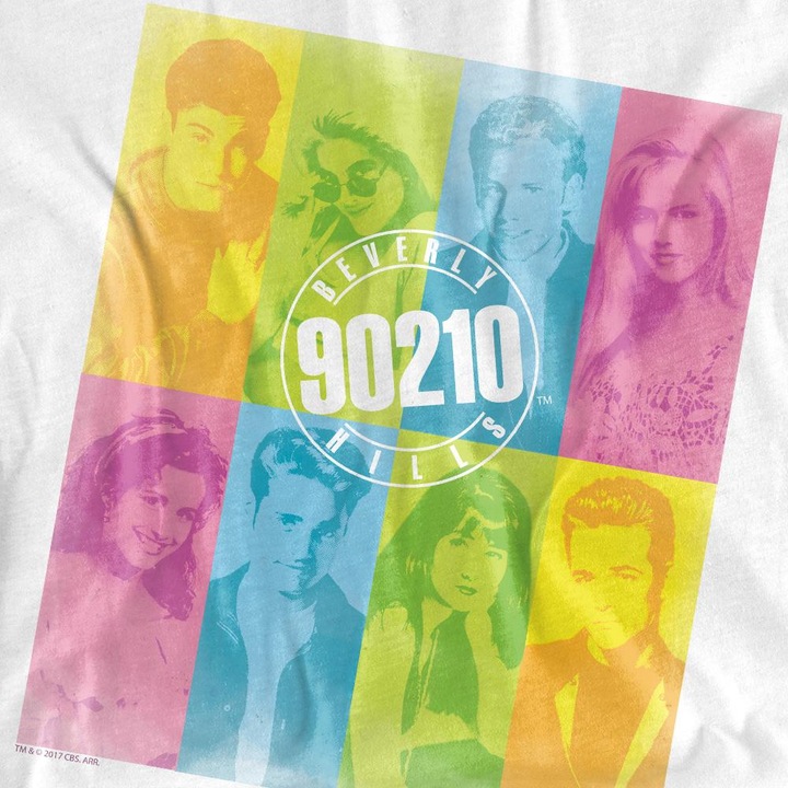 Actual product image 90210 Unisex Adult Color Block of Friends T-Shirt (M)