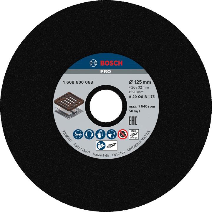 Actual product image Bosch Professional Zubehör PRO Metal grinding disc, 125 x 26 x 20 mm, G20 (20)