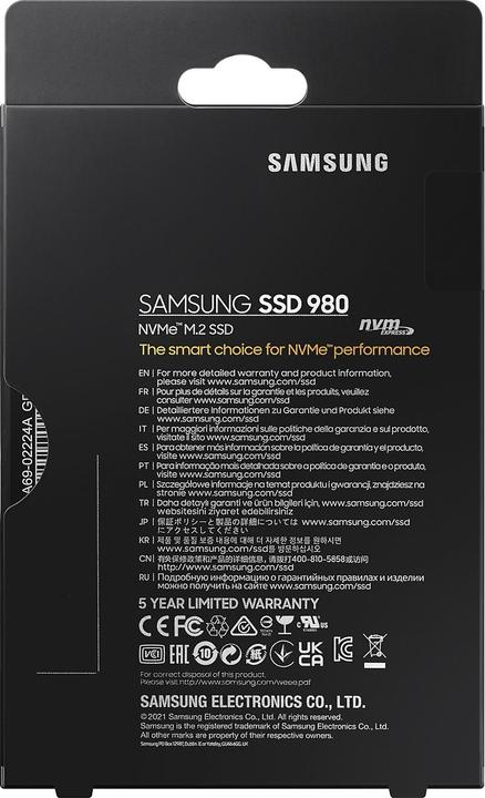 Actual product image Samsung 980 (250 GB, M.2 2280)