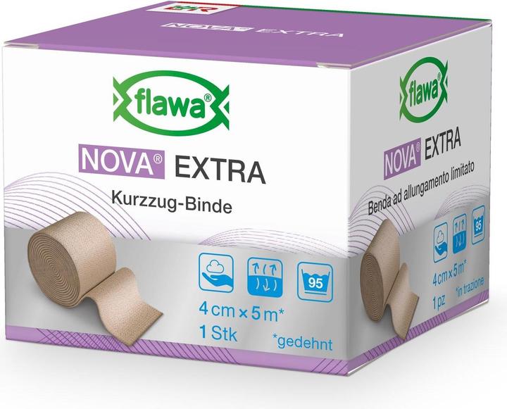 Produktbild Flawa Kurzzugbinde 4cmx5m hautfarbig