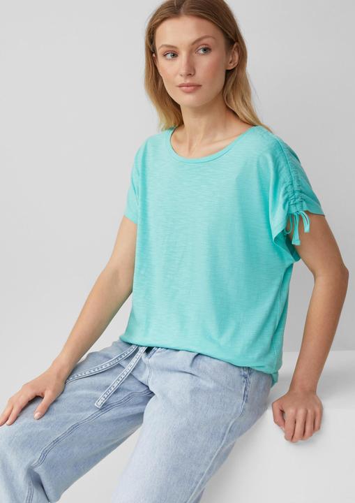 Immagine prodotto S.Oliver T-Shirt T-Shirt mit Flammgarnstruktur und Raffung (36)