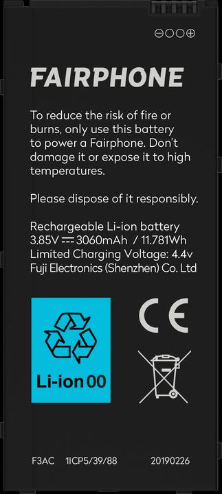 Actual product image Fairphone 3 Battery