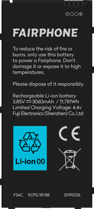 Actual product image Fairphone 3 Battery