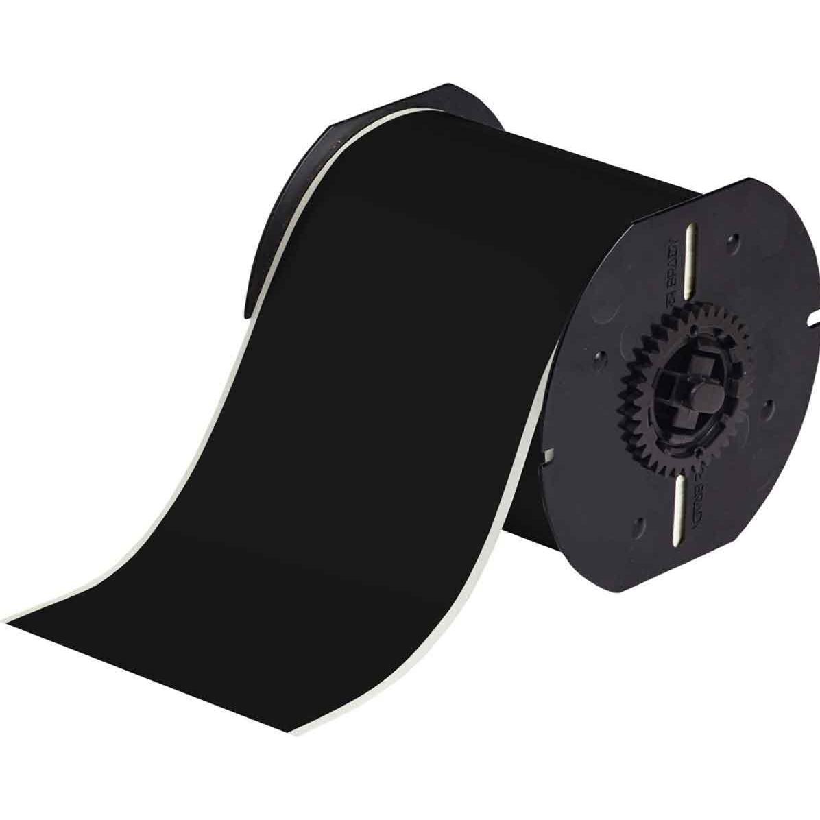 Brady, Rotolo di etichette, B30C-4000-595-BK, vinile ad alte prestazioni, nero, lucido, 101,60 mm x 30,48 m, permanente, Fine (10.16 cm)