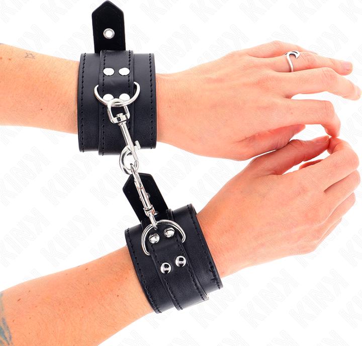 Actual product image Kink Wrist Cuffs With Rivets 35 X 6 cm
