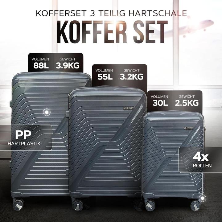 Actual product image DS-Lux 3-piece hard case set (88 l)