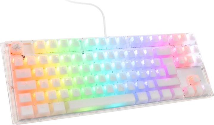 Ducky One 3 Aura White TKL Gaming Tastatur, RGB LED - MX-Blue (DE, Kabelgebunden)