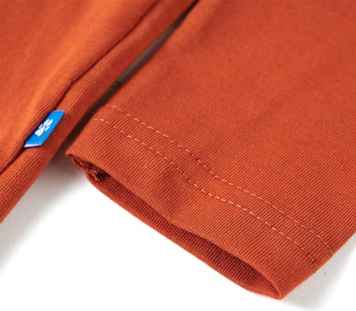 Immagine prodotto vidaXL Camicia da bambino a maniche lunghe marrone ruggine 128,Materiale: 100 (128)