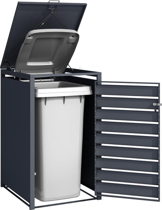 Immagine prodotto Axi Contenitore per rifiuti Lucas in metallo antracite/legno 1x 240L