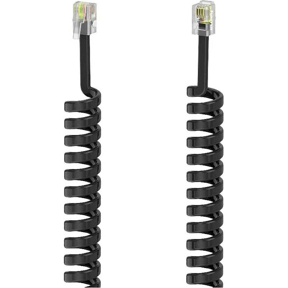 Hama Hörerkabel, Modular-Stecker 4p4c - Modular-Stecker 4p4c, 1,5 m, Telefon Zubehör
