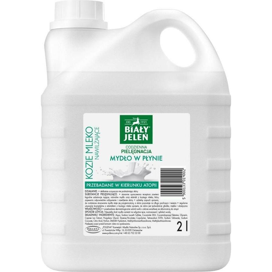 Biały Jeleń, Sapone mani, Weisser Hirsch Sapone liquido ipoallergenico idratante al latte di capra 2L (Sapone liquido, 2000 ml)