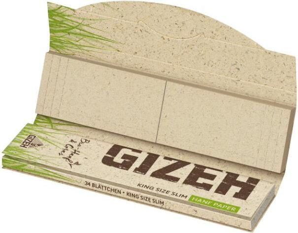 Image du produit Gizeh Bio Hanf und Gras Kingsize Slim Papers + Tips Display 24pcs