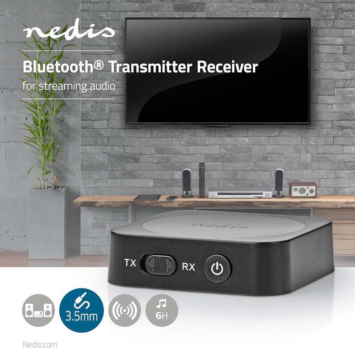 Image du produit Nedis Émetteur-récepteur Bluetooth Entrée de connexion de l'émetteur-récepteur Bluetooth : 1x AUX Connect (Emetteur & Récepteur)