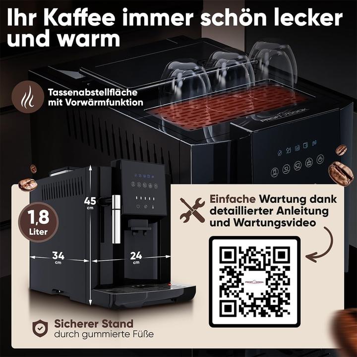 Produktbild Proficook PC-KAV 1281 Kaffeevollautomat schwarz
