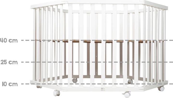 Produktbild Roba Laufgitter 6-eckig Graphite gesteppt (118.50 cm, 103.50 cm, MDF)