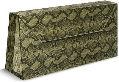 Francis Francis Bags CLUTCH Snake Grün - Mit Schaumstoffeinlage